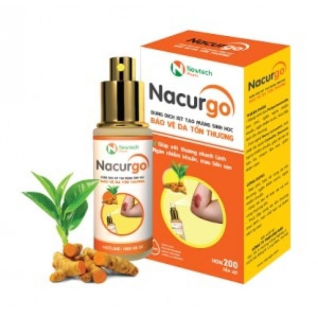 [HCM]DUNG DỊCH XỊT BẢO VỆ DA NACURGO 100 LẦN XỊT