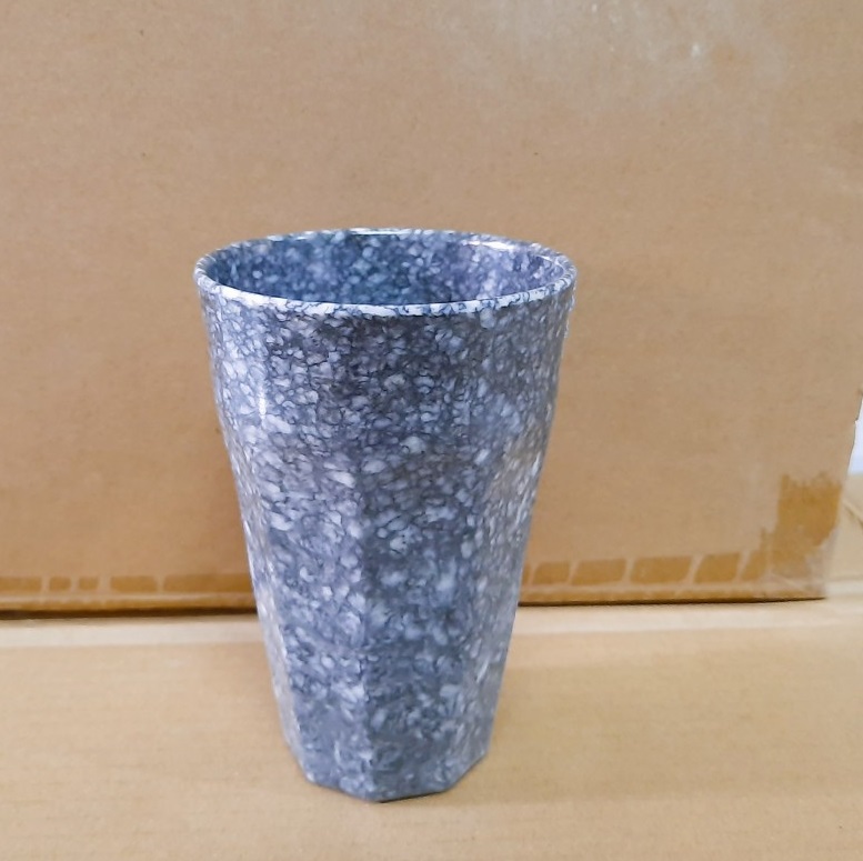 Ly Nhựa Melamine Kiểu Cao Vân Đá Đen/Xanh -400ml