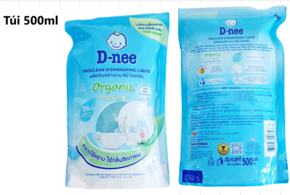 Nước rửa bình sữa Dnee dạng bịch 600ml