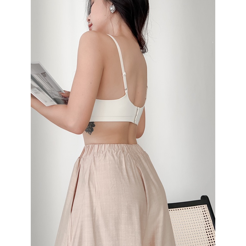 Áo Ngực Nữ Su Đúc Không Gọng Nâng Ngực Mặc Áo Dài Đẹp Chất Cao Su Non Liền Khối 977