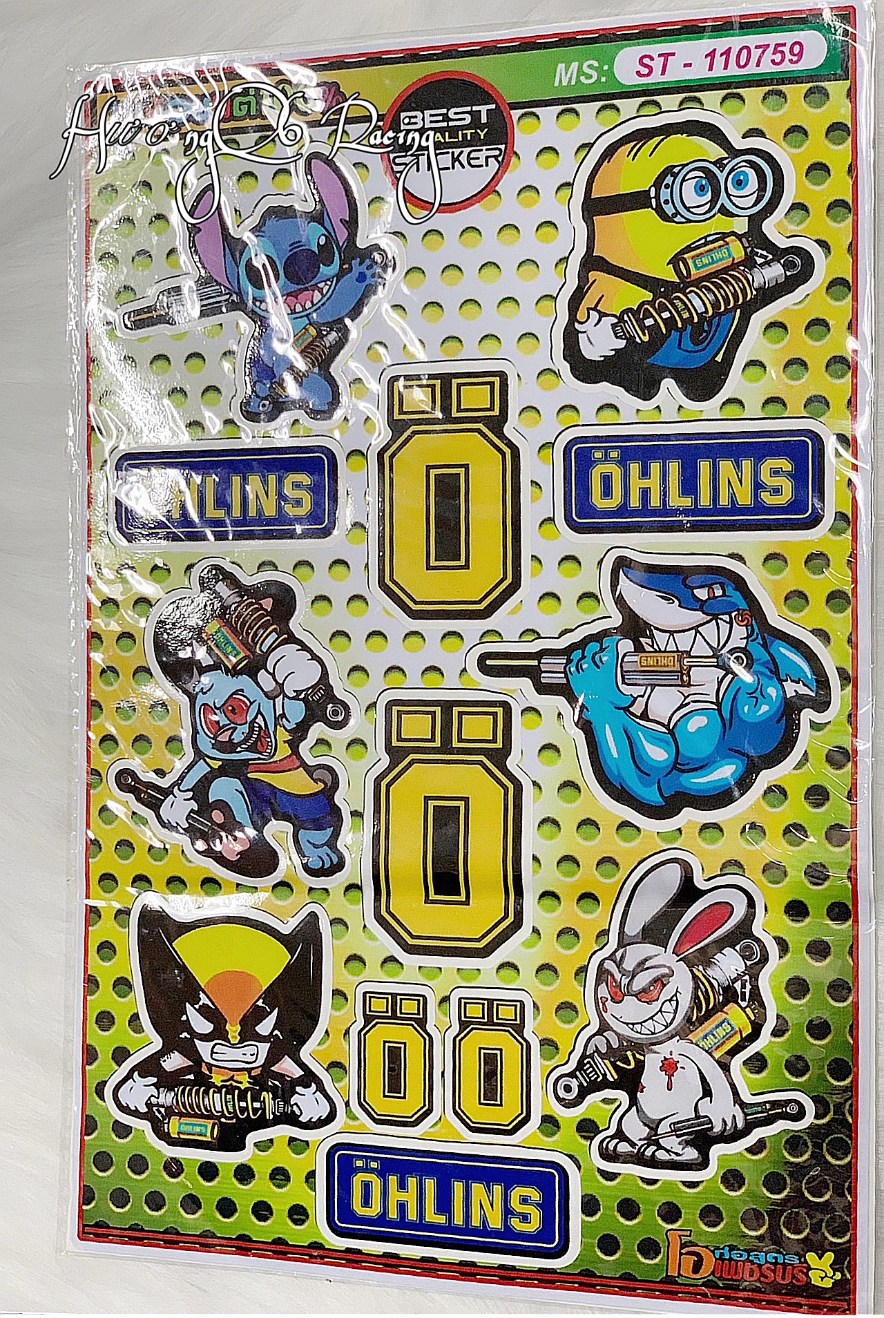 [TEM XE] Tem Sticker Hoạt Hình Dán Xe