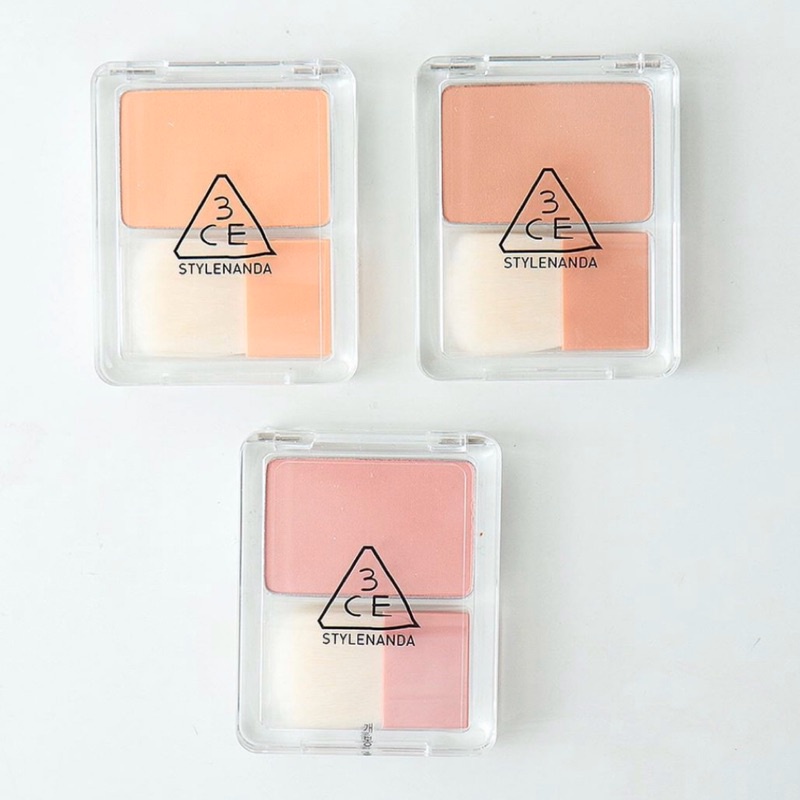 Phấn Má Hồng 3CE Blush Blusher Vuông [Double Think + Last Time + Little More]