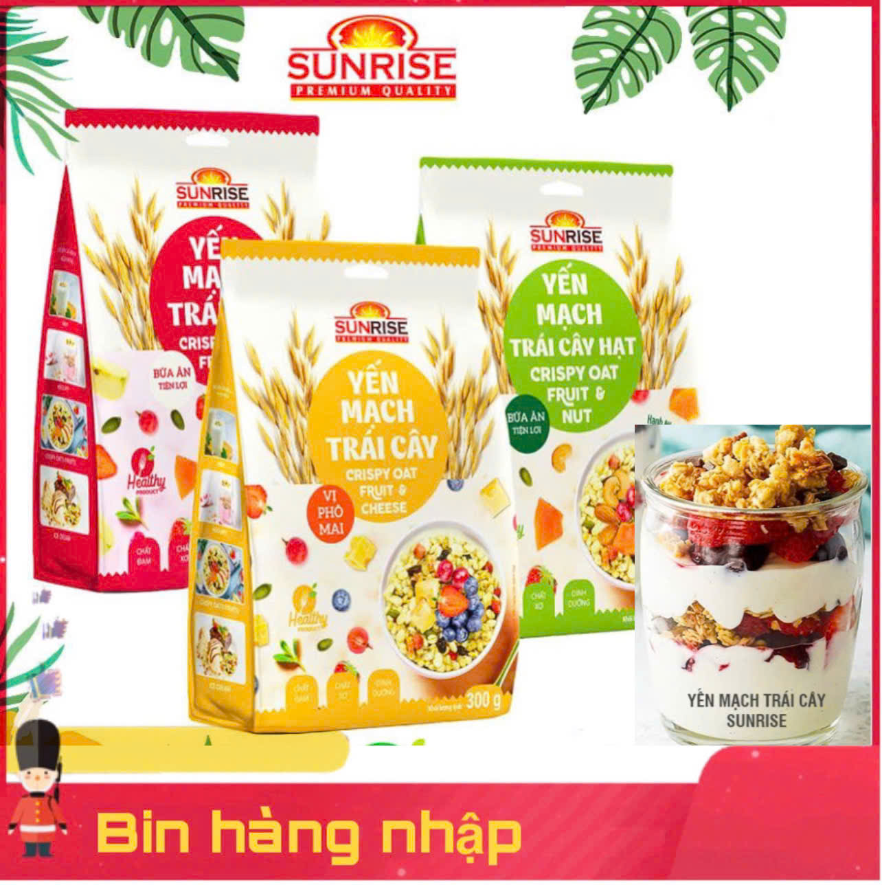 YẾN MẠCH TRÁI CÂY GRANOLA SUNRISE 300G