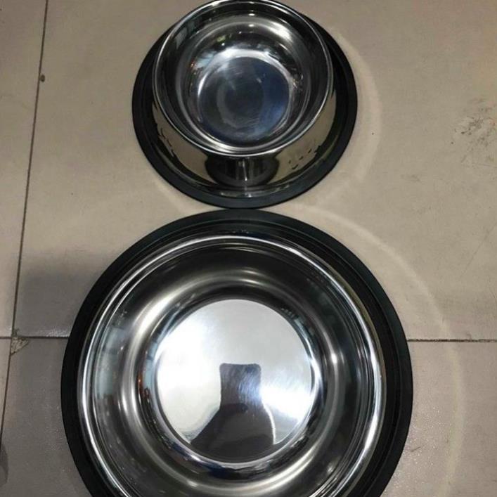 Bát ăn cho chó mèo - Chén inox chống gỉ BH12 tháng