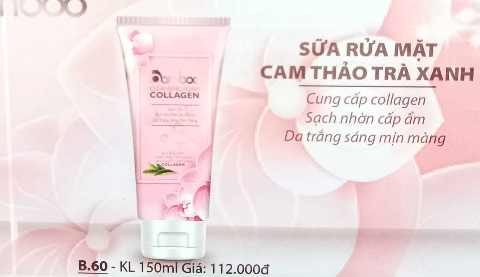 SỮA RỬA MẶT COLLAGEN NHA ĐAM BAMBOO 150ML