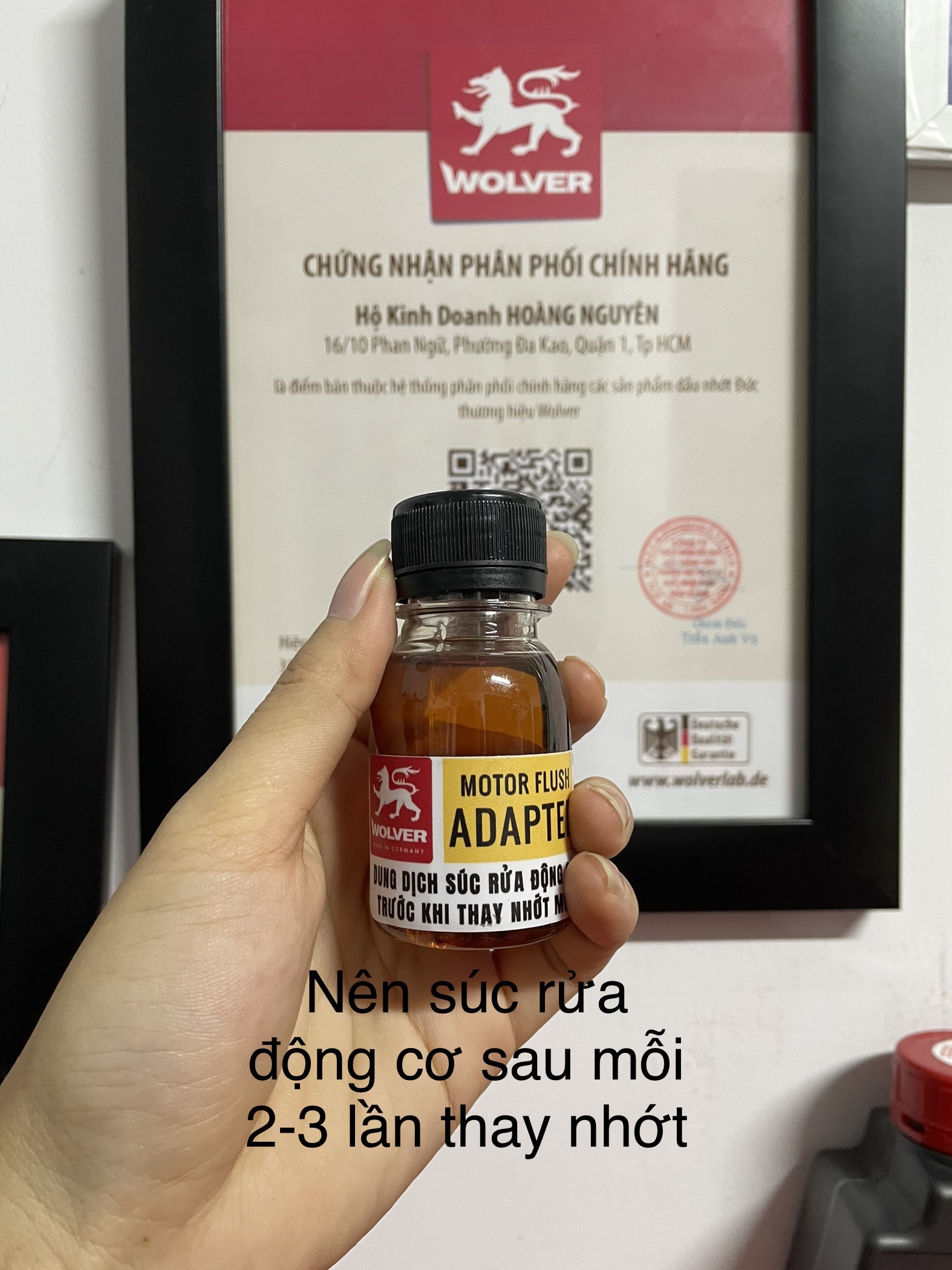 Phụ gia súc động cơ xe máy Wolver MOTOR FLUSH ADAPTER 50ml