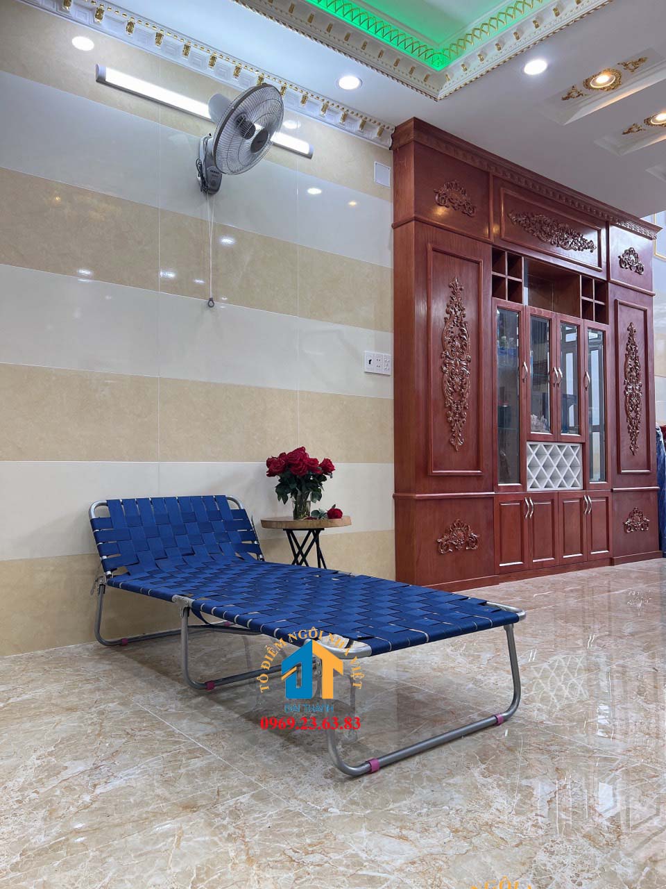 Giường  xếp vải dù khung sắt cỡ lớn ĐẠI THÀNH