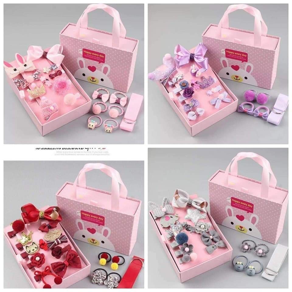 Set nơ buộc tóc 18 chi tiết