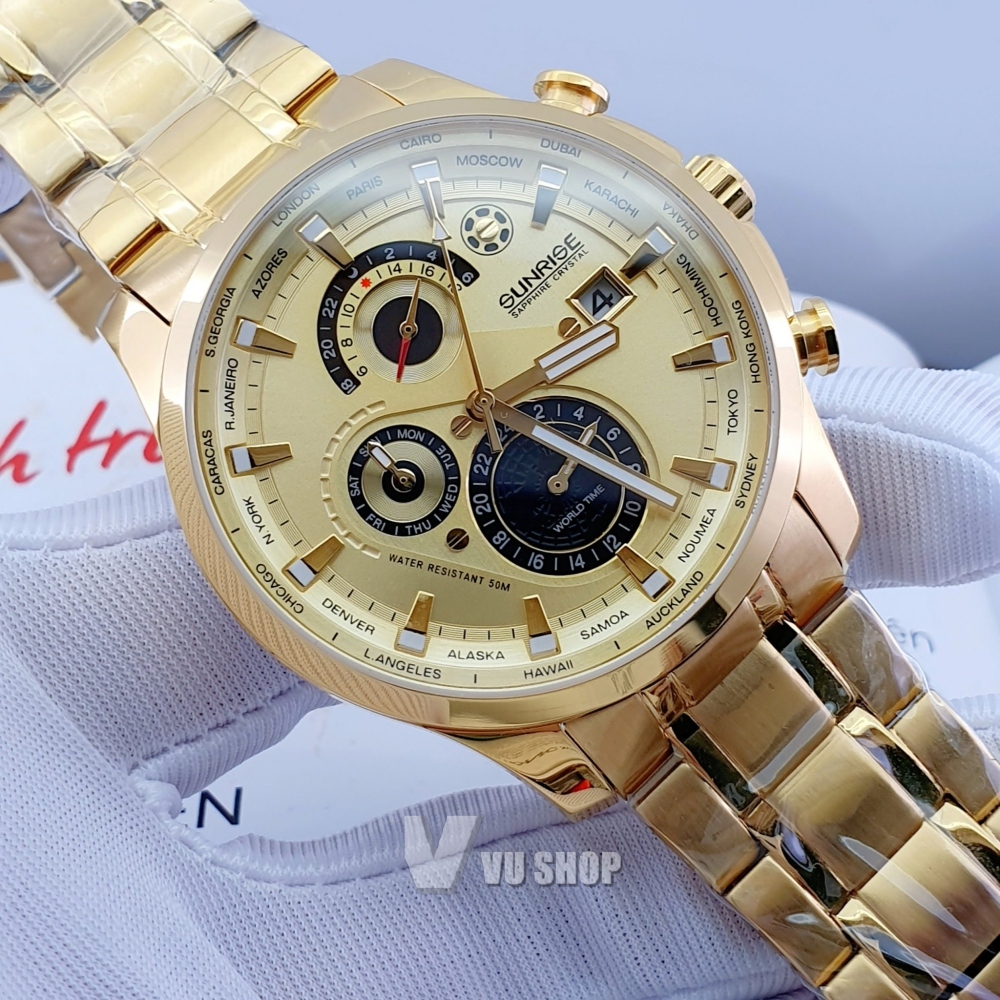 Sunrise Men's Watch 1135SA - World time