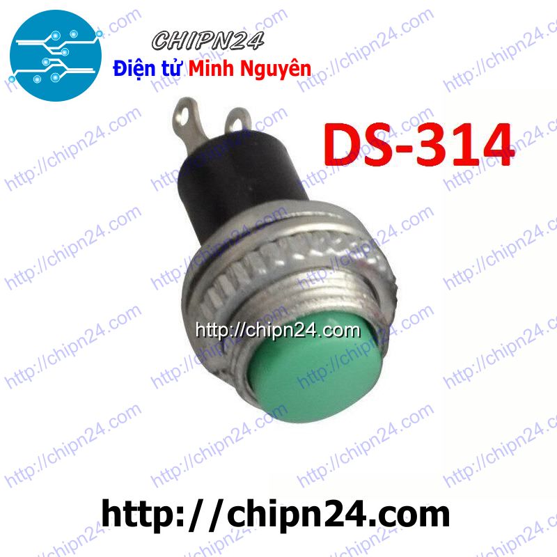 [3 cái] (G15) Nút nhấn nhả DS-314 (Đỏ/Xanh Lá Phi 10mm, Thường Mở, Nút nhấn Đề) - [Chọn Loại]