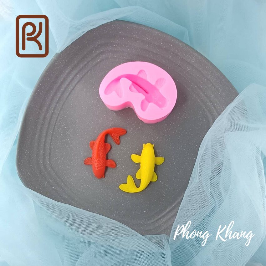 Khuôn silicon 4d Phong Khang làm rau câu cá koi
