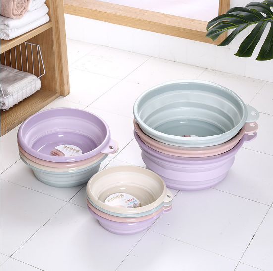 Thau nhựa gấp gọn loại nhỏ 9x25cm