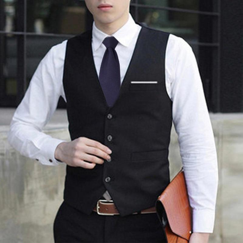 Men Gi Lê Vest Phù Hợp Với Slim Fit TUXEDO ĐầM Suông Áo Khoác Gilet
