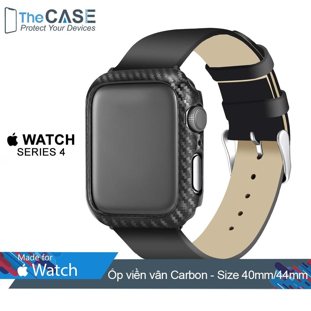 Ốp Viền Apple Watch Series 4 Vân Carbon (Size 40mm/44mm, The Case)