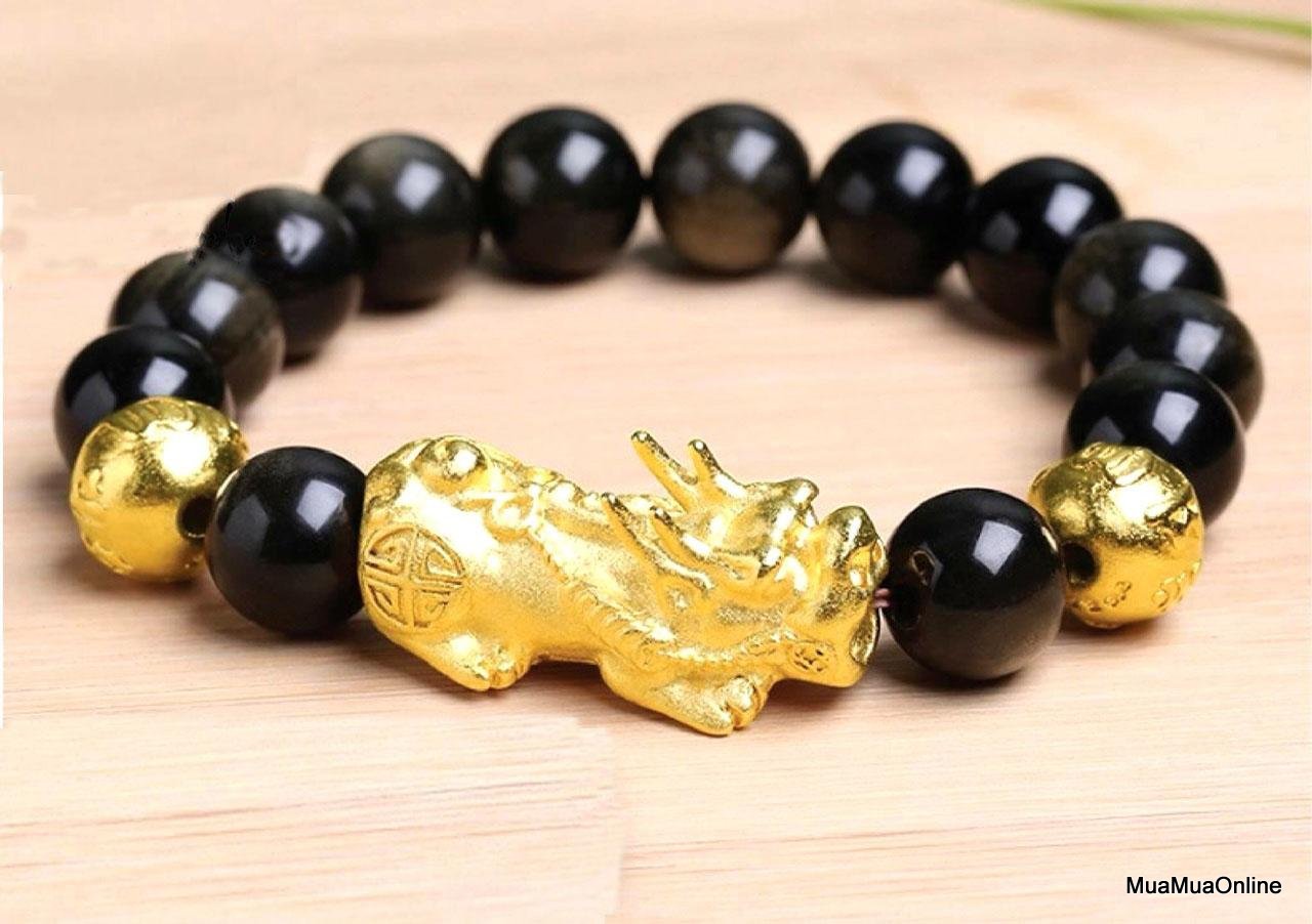 Vòng Đeo Tay Đá Đen Tỳ Hưu