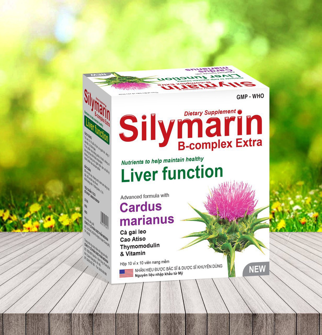 Viên uống bổ gan Silymarin B - complex Extra thành phần cà gai leo