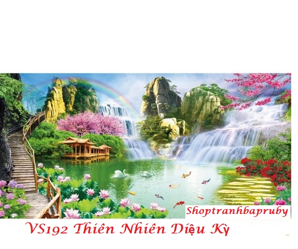 Tranh đính đá phong cảnh Thiên nhiên kỳ diệu kích thước lớn ✅160×80 cm -️ VS192