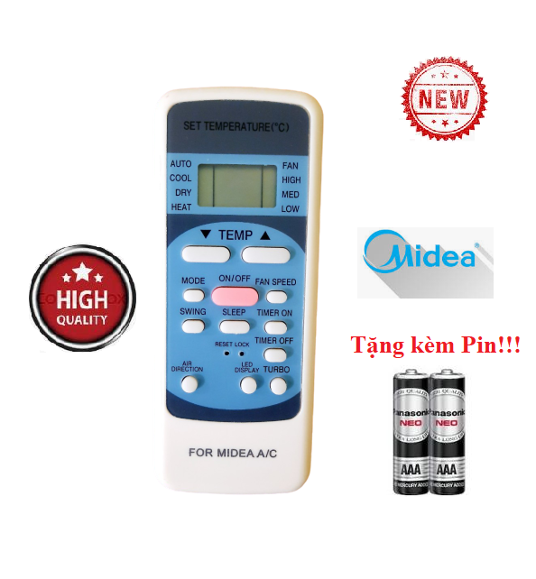 Điều khiển điều hòa Midea các dòng Midea 1& 2 chiều MSAFA MSAF MSAB  MSFR- Hàng tốt
