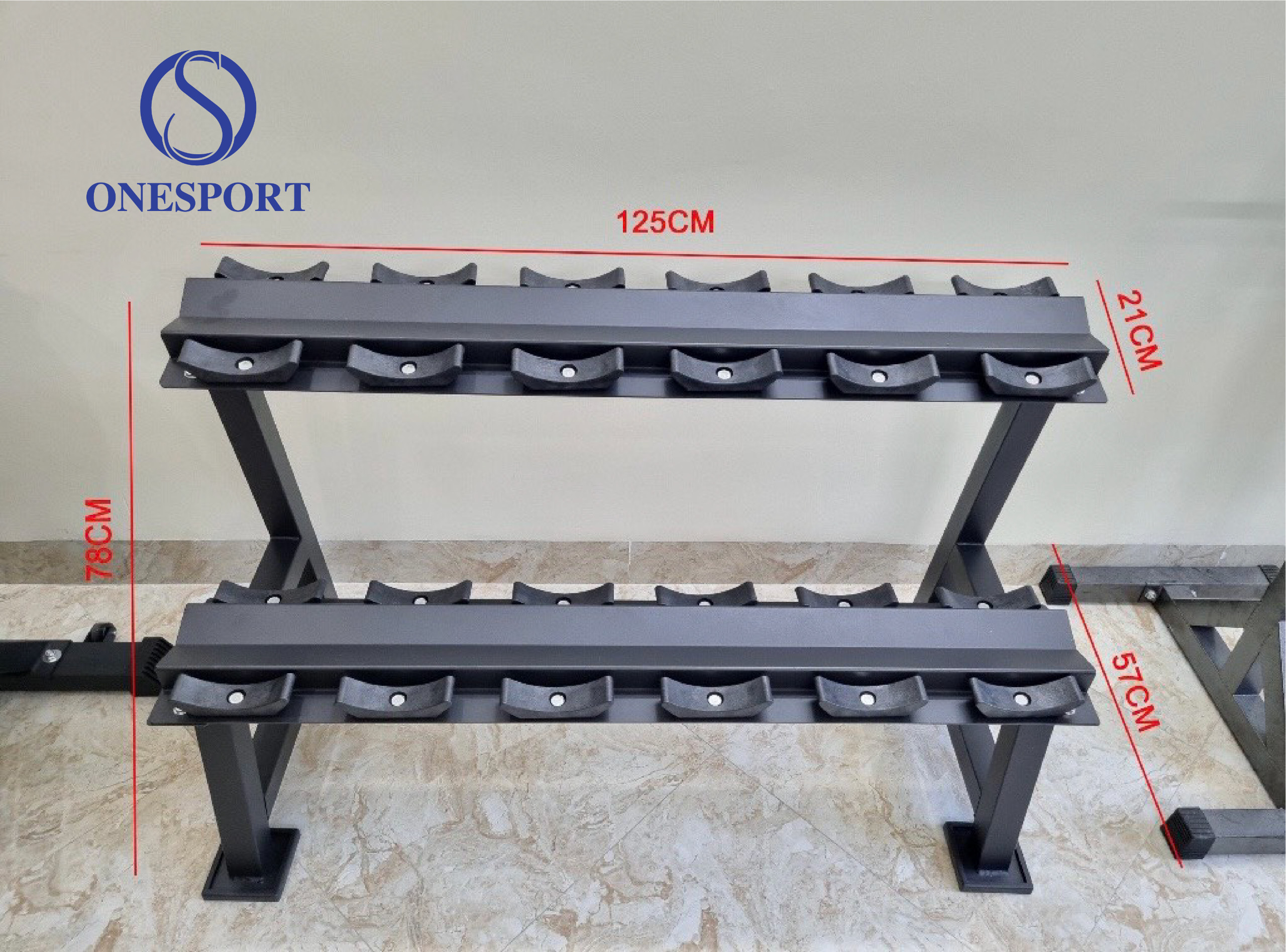Giá để tạ tay 2 tầng Kingbox GD ( 6 cặp tạ )