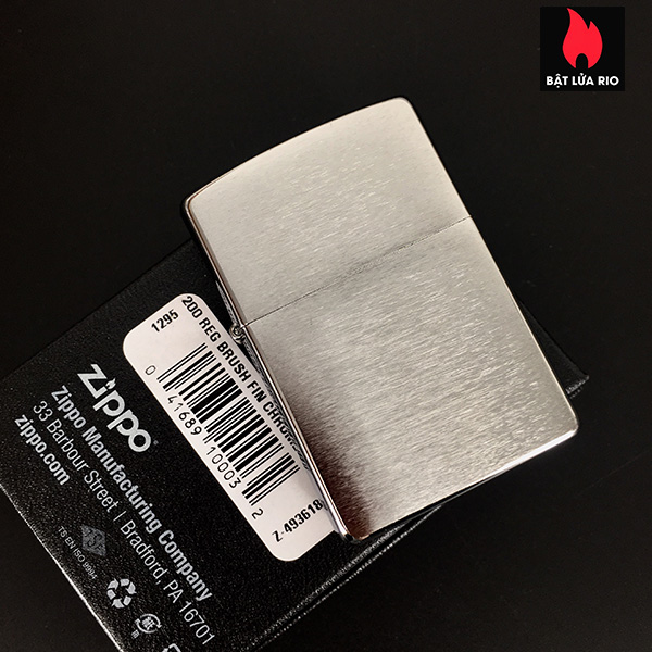 Zippo Brushed Chrome Chính Hãng