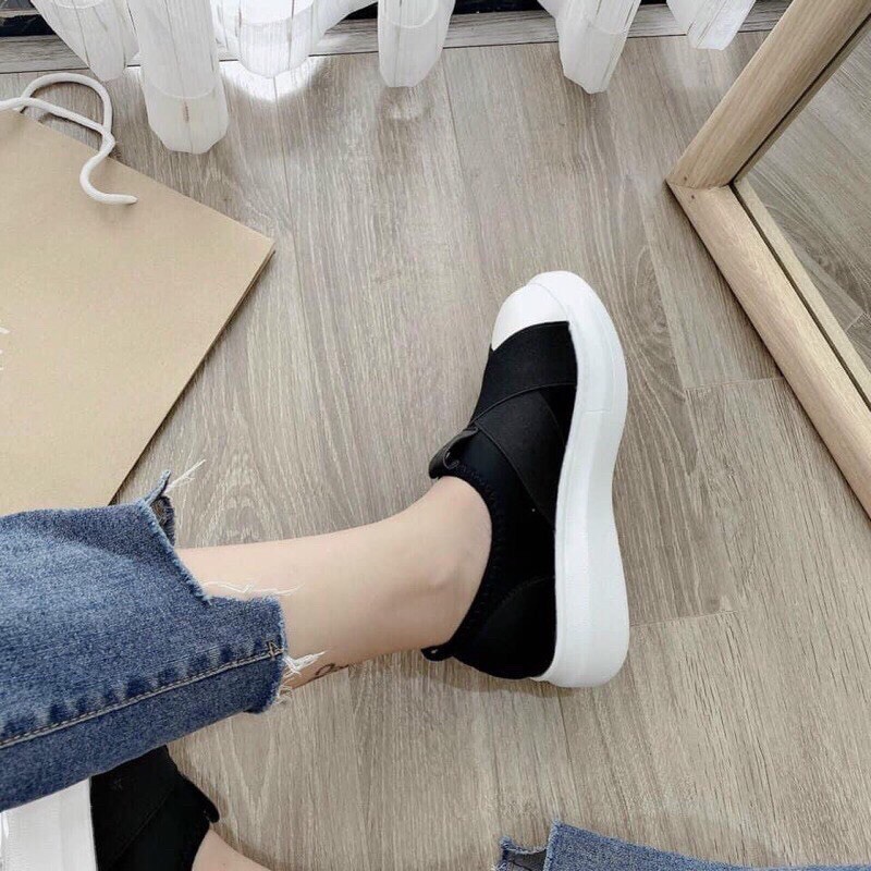 [Tặng dây giày] Giày Lười Chun Chéo