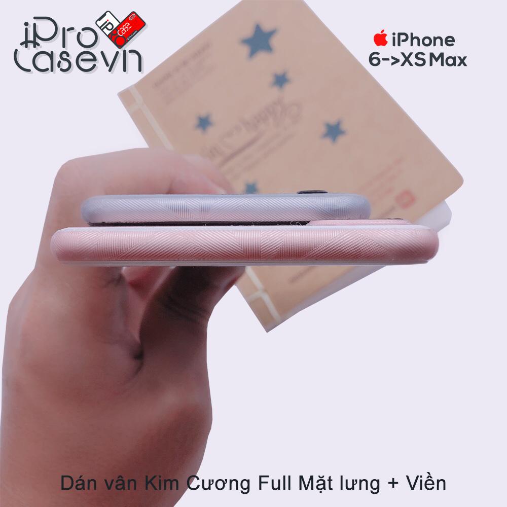 Miếng dán Kim Cương Full Mặt lưng và Viền iPhone 6 -  XS Max
