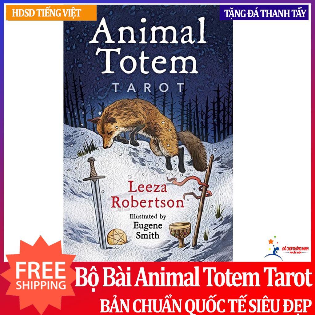Bài Bói Animal Totem Tarot Cao Cấp Tặng Đá Thanh Tẩy