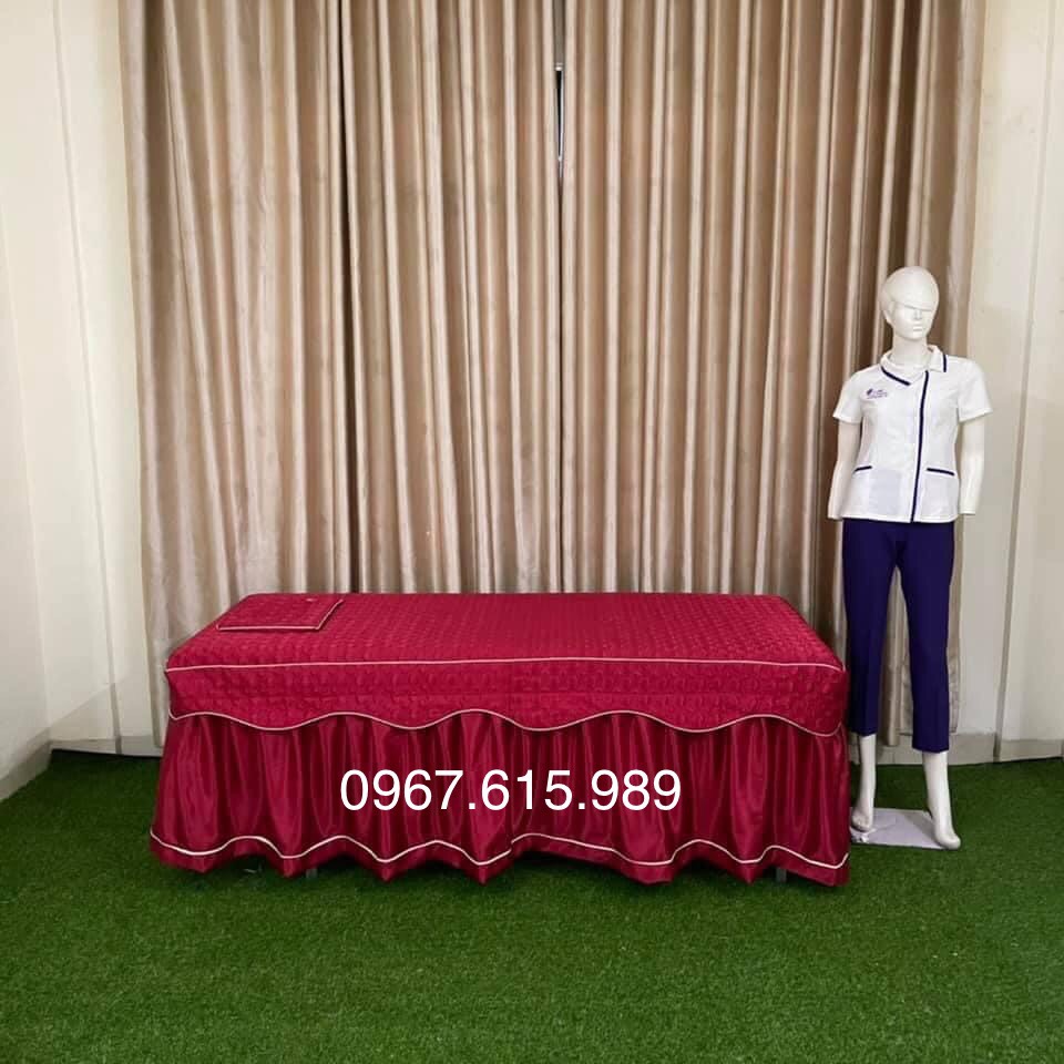 Ga giường phi lụa trần bông cao cấp cho spa, nối mi, phun xăm, thẩm mỹ