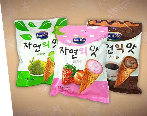 Bánh Ốc Quế Vị Trà Xanh Adorable (300g) (có 3 vị Dâu, Trà xanh, Cà Phê)