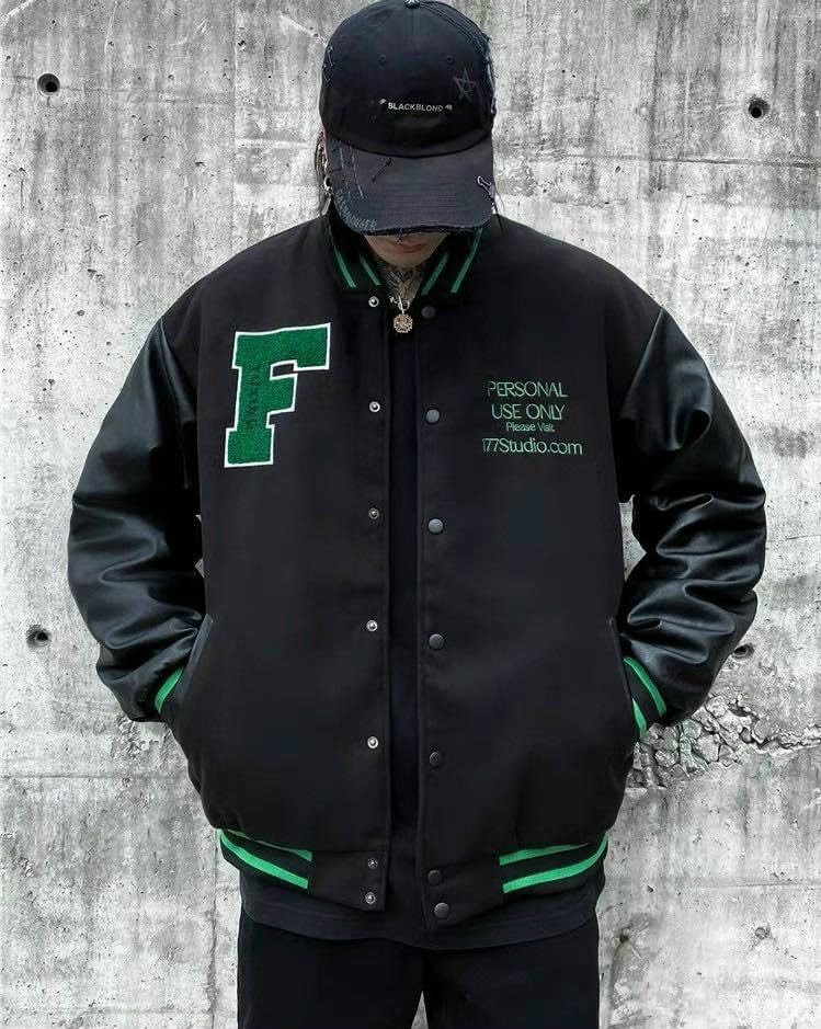 Áo Khoác Dù Kiểu BomBer Nút Bấm LoGo F Mới Về Xịn Sò-SHOPSIGIARE1