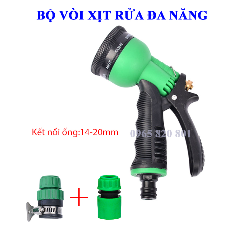 Vòi xịt nước tưới cây, rửa xe 7 chế độ đa năng
