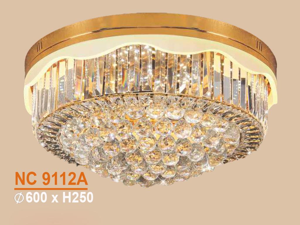 [Trả góp 0%] Đèn mâm ốp trần - pha lê trang trí VKT-NC-9112A