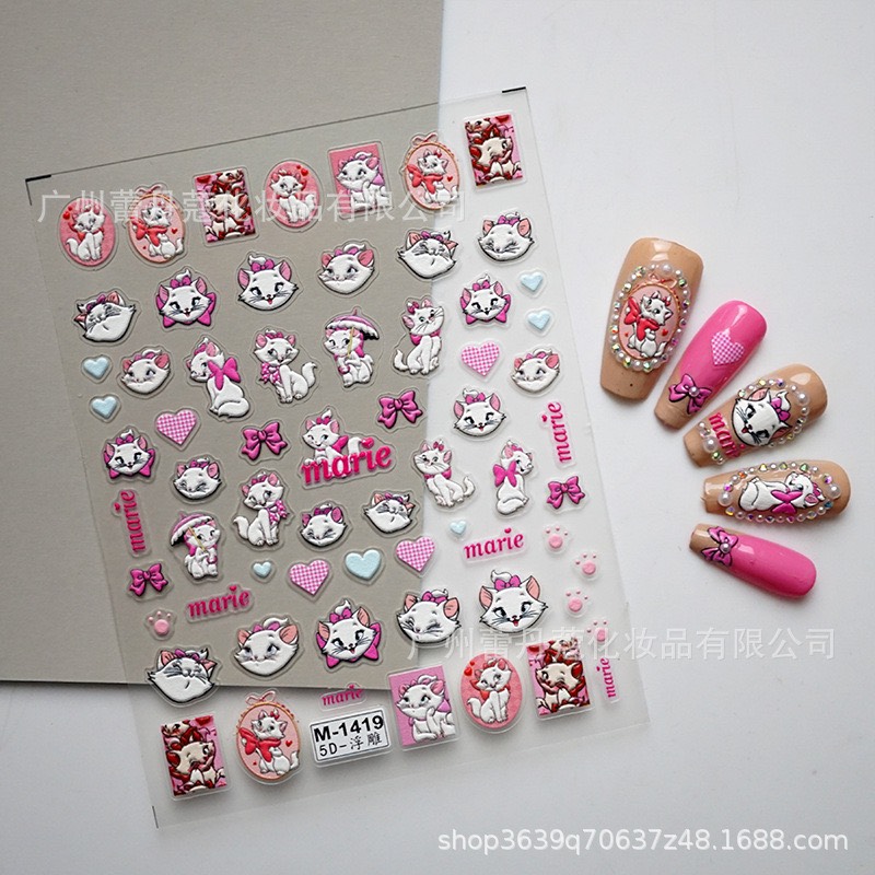 STICKER DÁN MÓNG MÈO HELLO KITTY