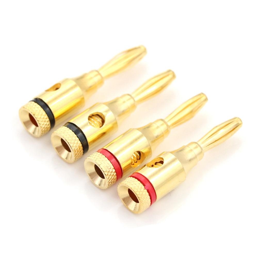 Combo 5 Cặp jack cắm loa, jack bắp chuối loại tốt ( 1 jack đỏ + 1 jack đen )