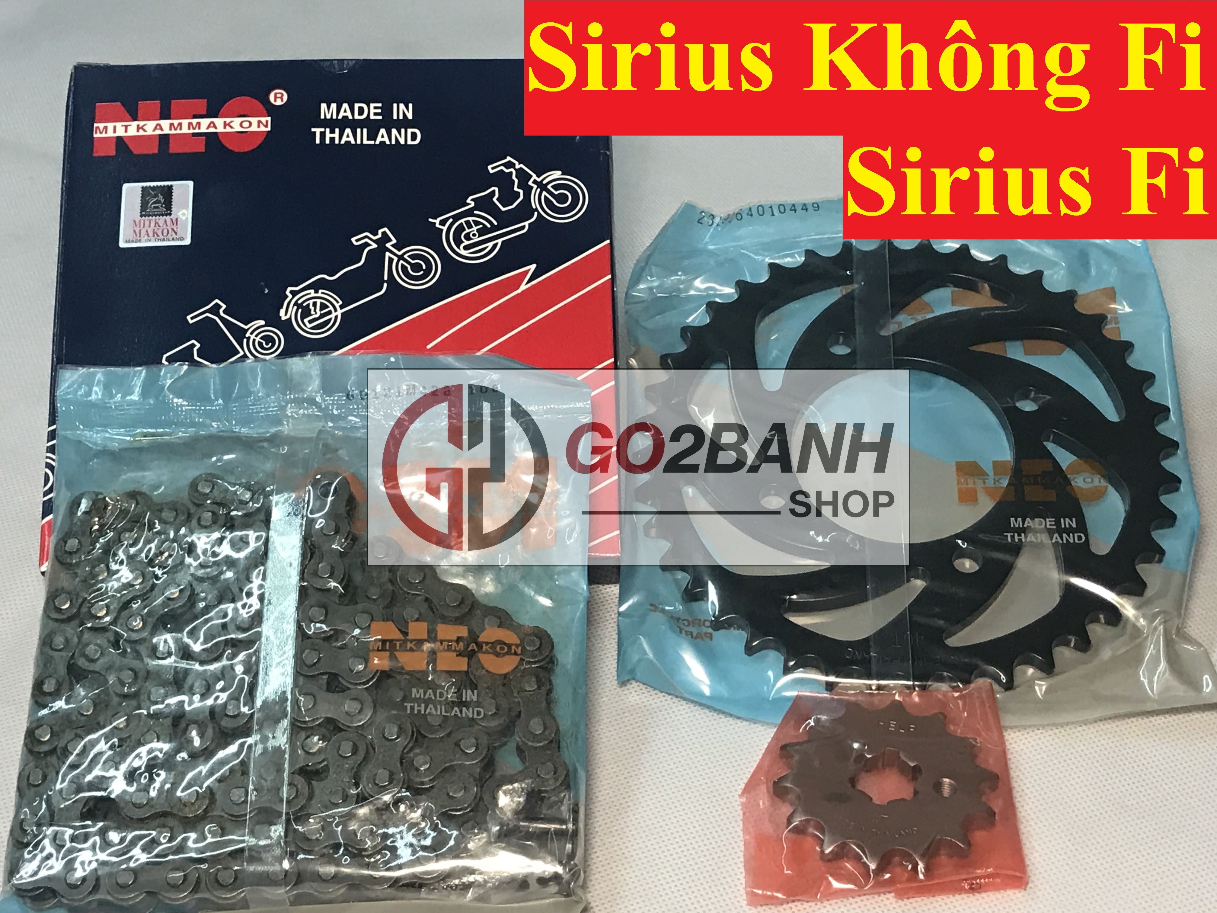 Nhông Sên Dĩa Neo Mitkammakon Sirius Xăng Cơ và Fi Nhập Thái Lan