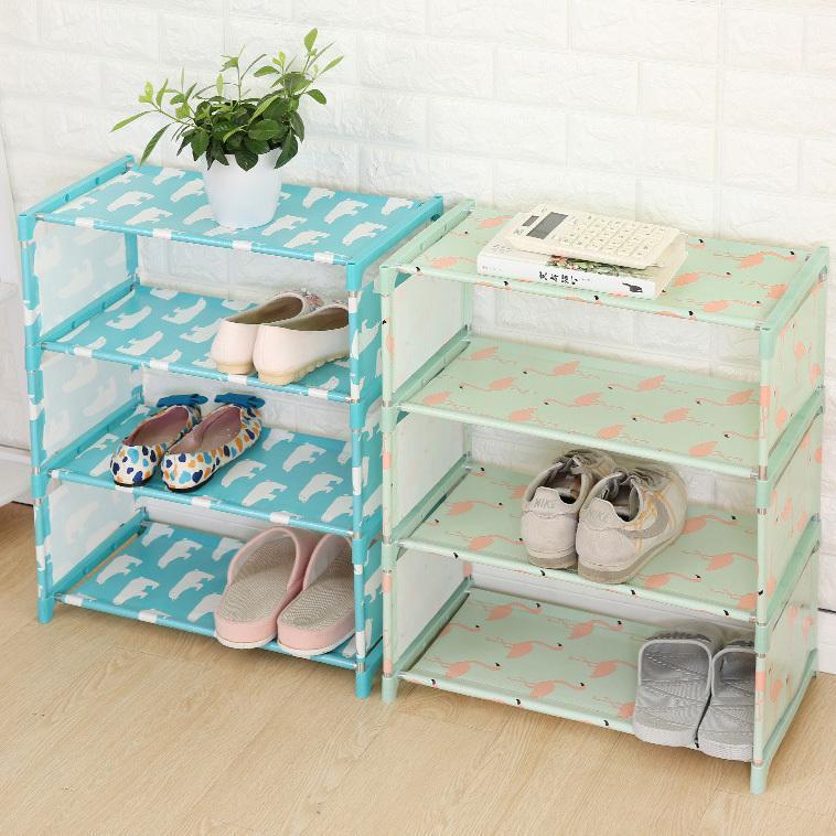 Kệ Giày, Kệ Sách Lắp Ráp 4 Tầng Dễ Thương (giao màu ngẫu nhiên)