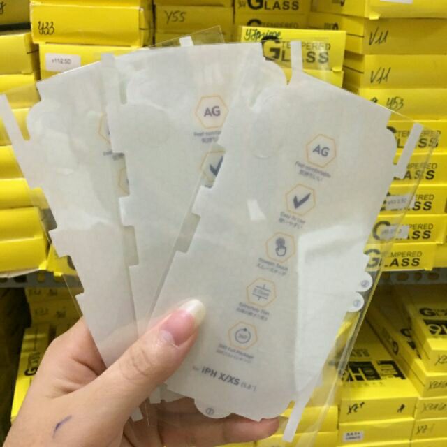 (MẶT TRƯỚC + SAU) Miếng Dán Dẻo PPF Nhám Chống Vân Tay cho iphone x/xs