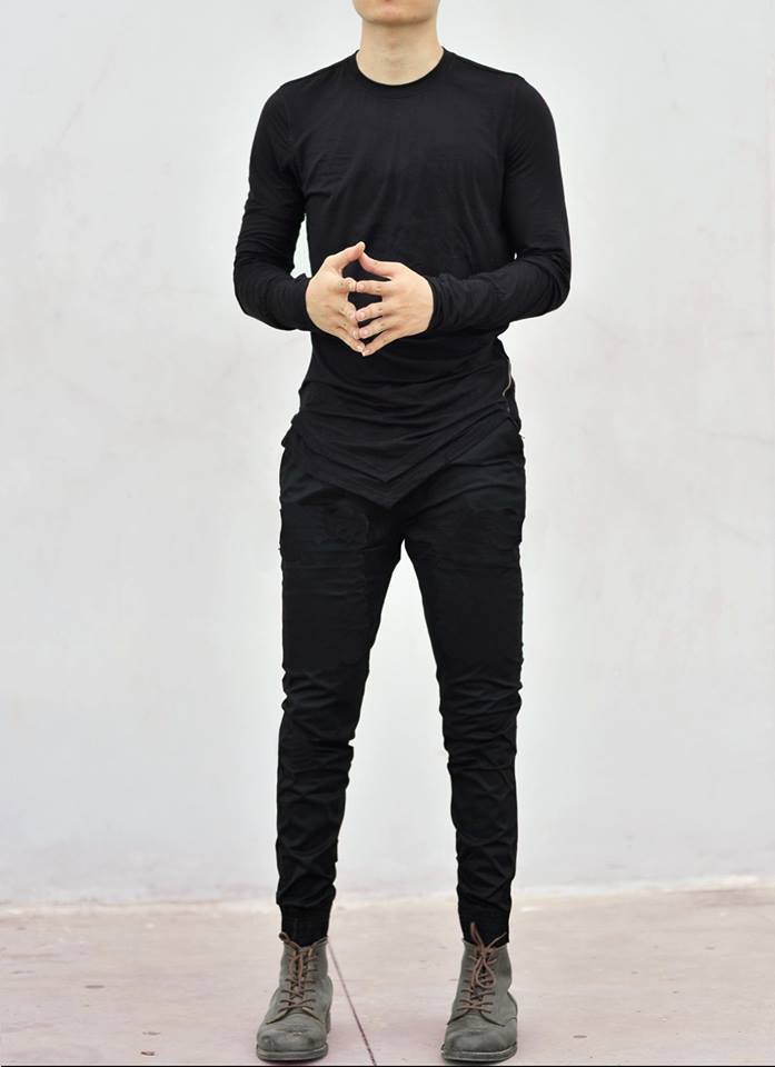 Áo dài tay vạt nhọn layer Long sleeved tee 005