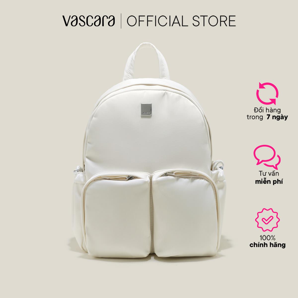Vascara balo casual nhấn túi phụ - bac 0198
