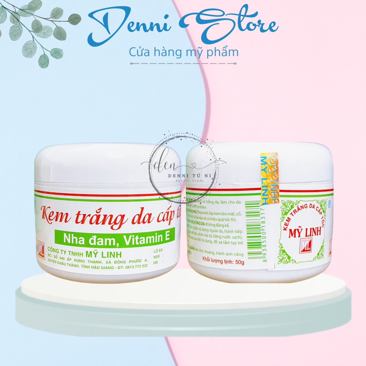 01 Hủ kem trắng da cấp tốc Mỹ Linh 50g nha đam