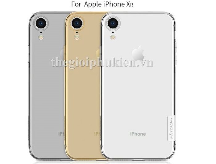 Ốp lưng silicon trong suốt iPhone XR chính hãng Nillkin Nature