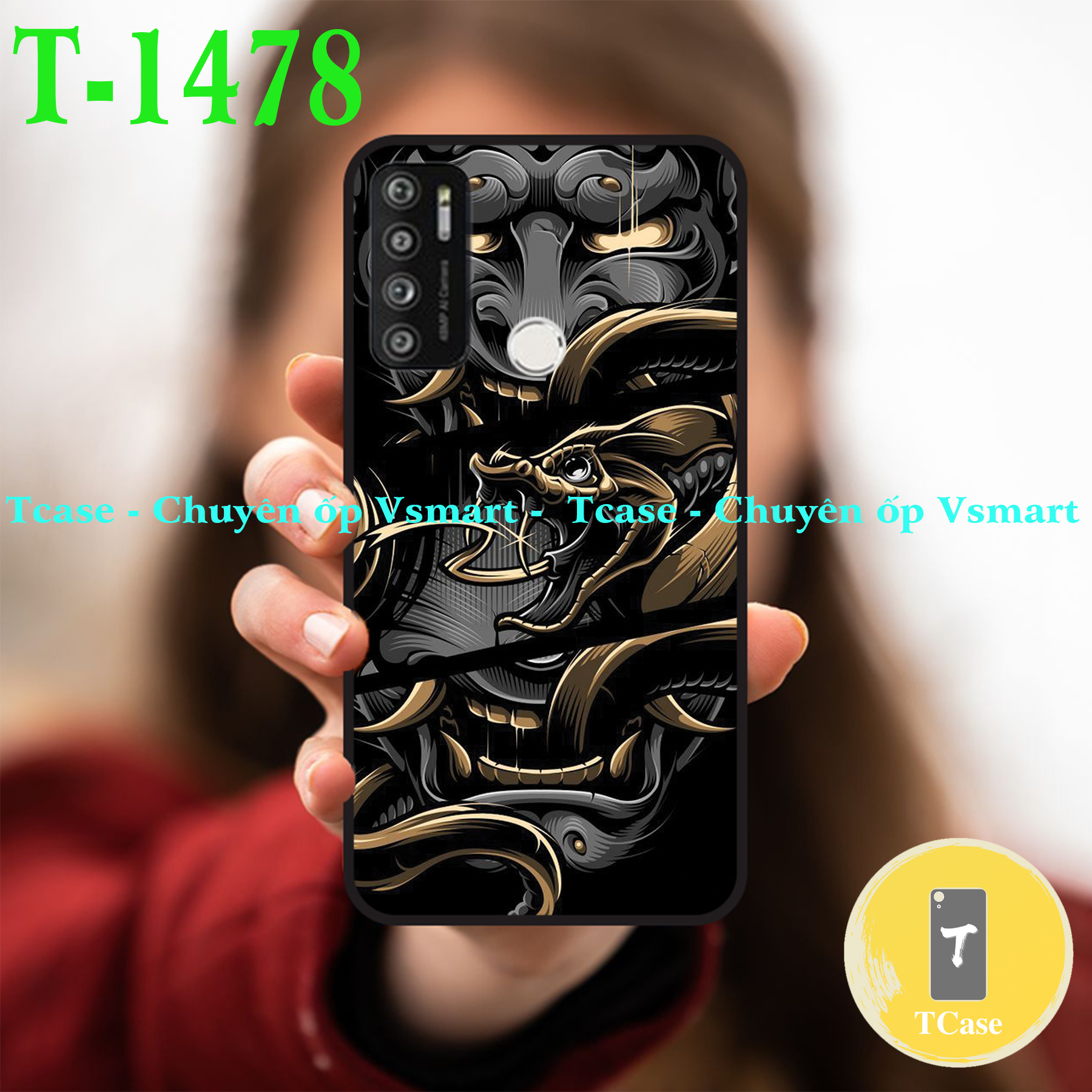 [HCM]Ốp lưng Vsmart Live 4 - TPU dẻo đen in hình Samurai X