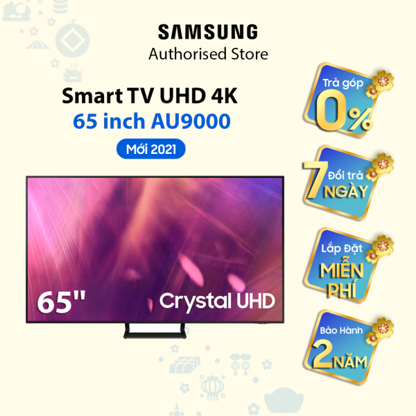 [Trả góp 0%]UA65AU9000 - Smart Tivi Samsung Crystal UHD 4K 65 inch AU9000 chính hãng
