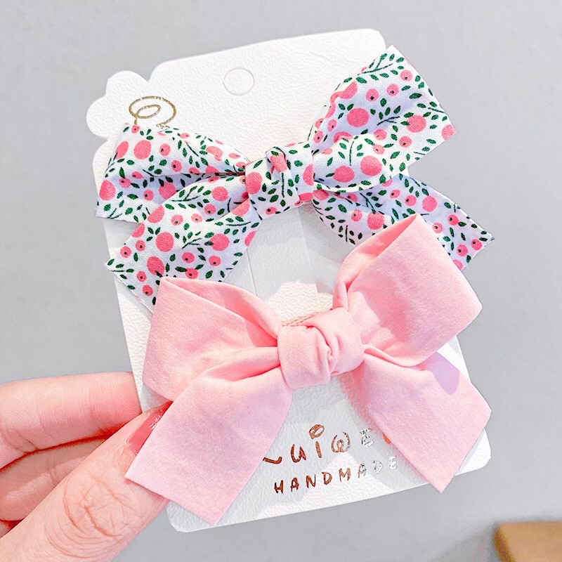 Set Nơ Kẹp Tóc Siêu Xinh Cho Bé Yêu