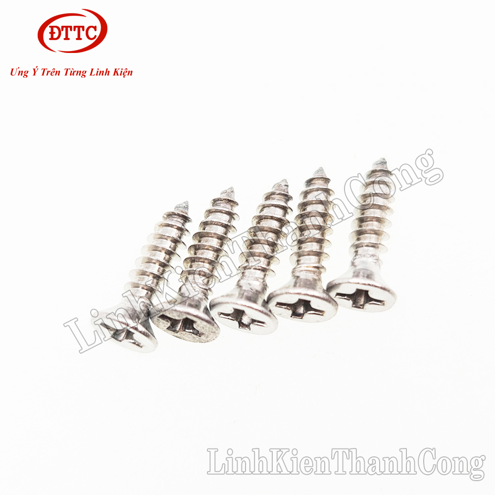 Vít M3 8mm 10mm 12mm Mũ Phẳng (Gói 100 chiếc)