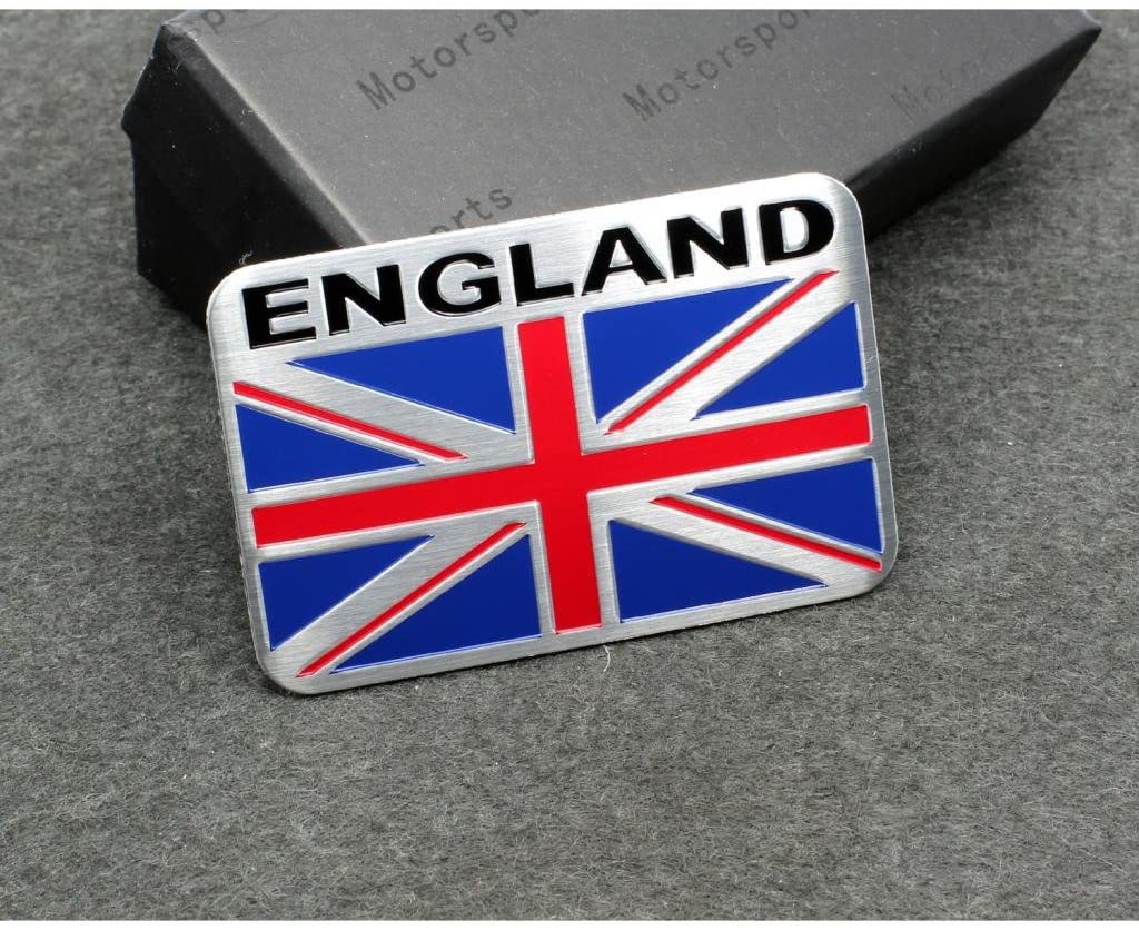 Tem Cờ Nước Anh Bằng Nhôm Có Keo Dán - Hình chữ nhật