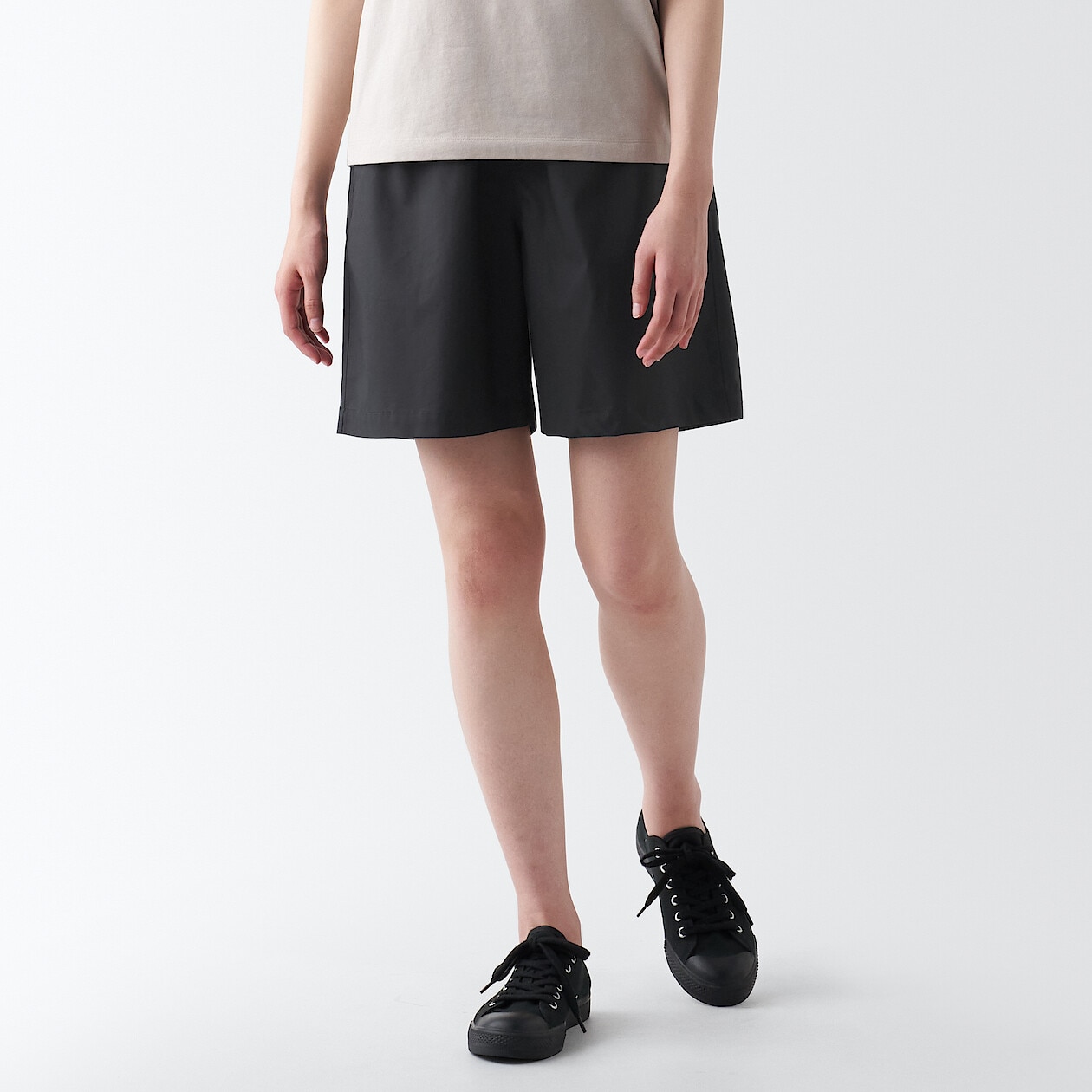 Muji Quần Short Vải Poplin Nữ