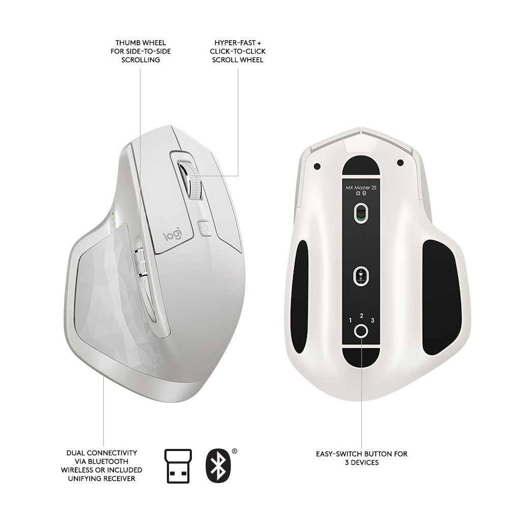 Chuột không dây bluetooth Logitech MX Master 3 Xám