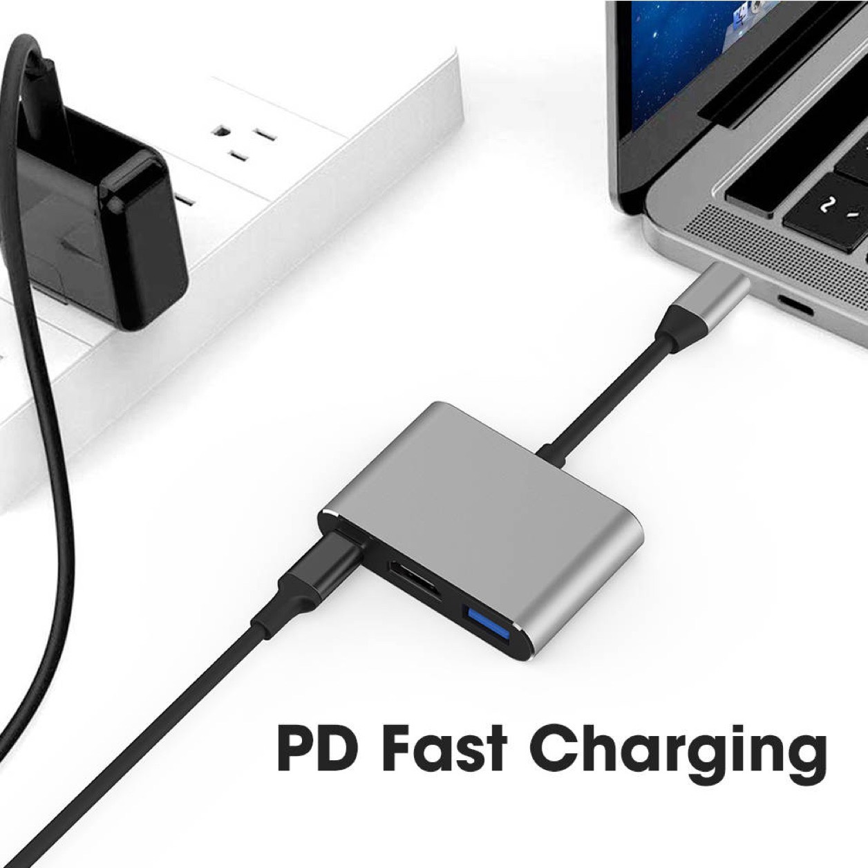 Hub Type C to HDMI, PD 100W, USB 3.0 TPK - Trí Phụ Kiện