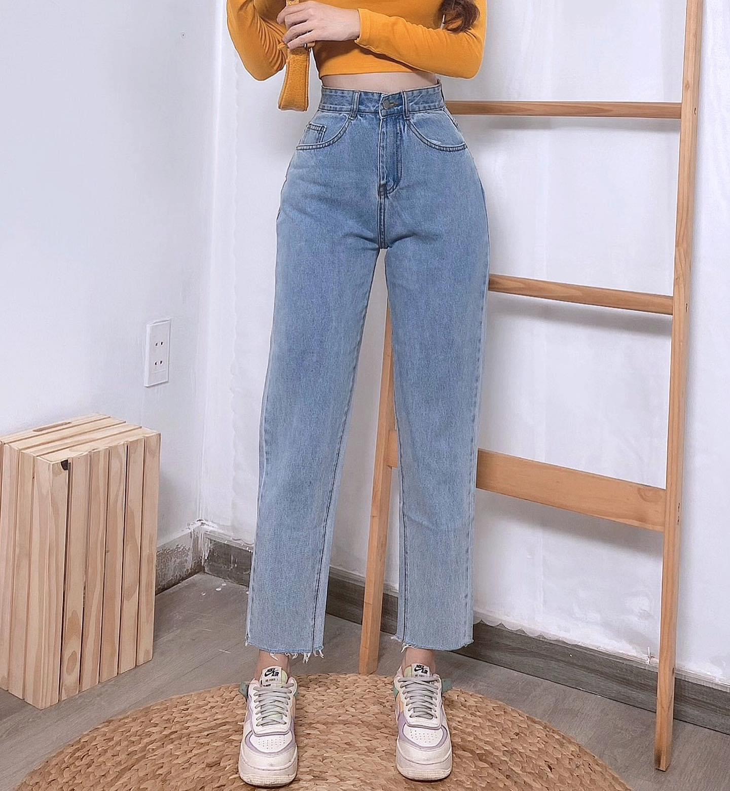 Baggy Jeans Ống Suông Cắt Lai ( Hìh Thật Ảnh Cuối)